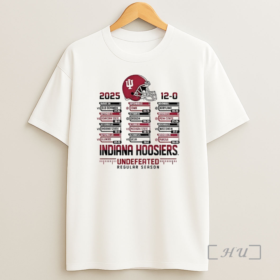 Officials Indiana Hoosiers Helmet Big Ten Football Championship 2025 Undefeated Regular Season Premium Shirt Sweatshirt Tee