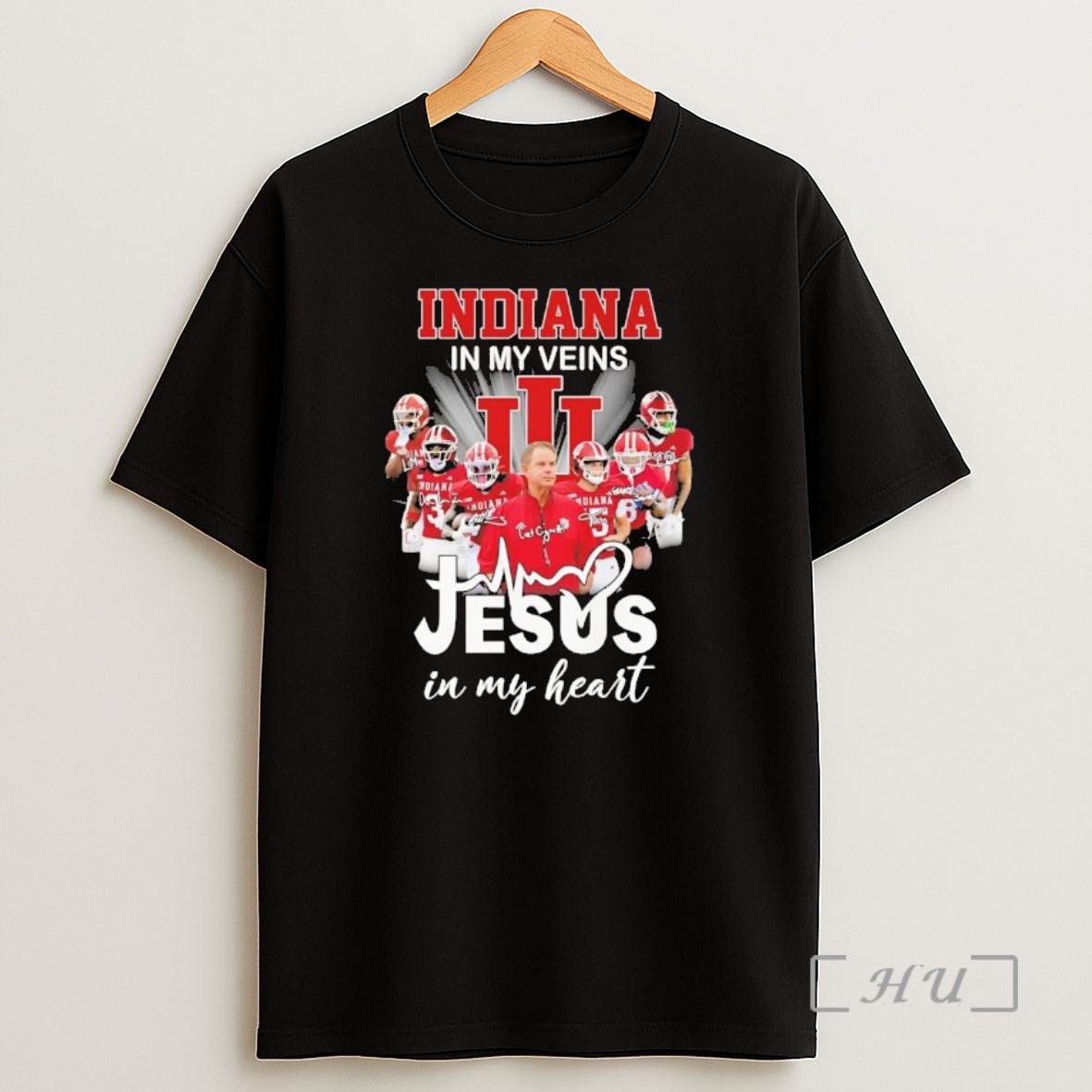 Officials Indiana Hoosiers In My Veins Jesus In My Heart Chriast Shirt Sweatshirt Tee