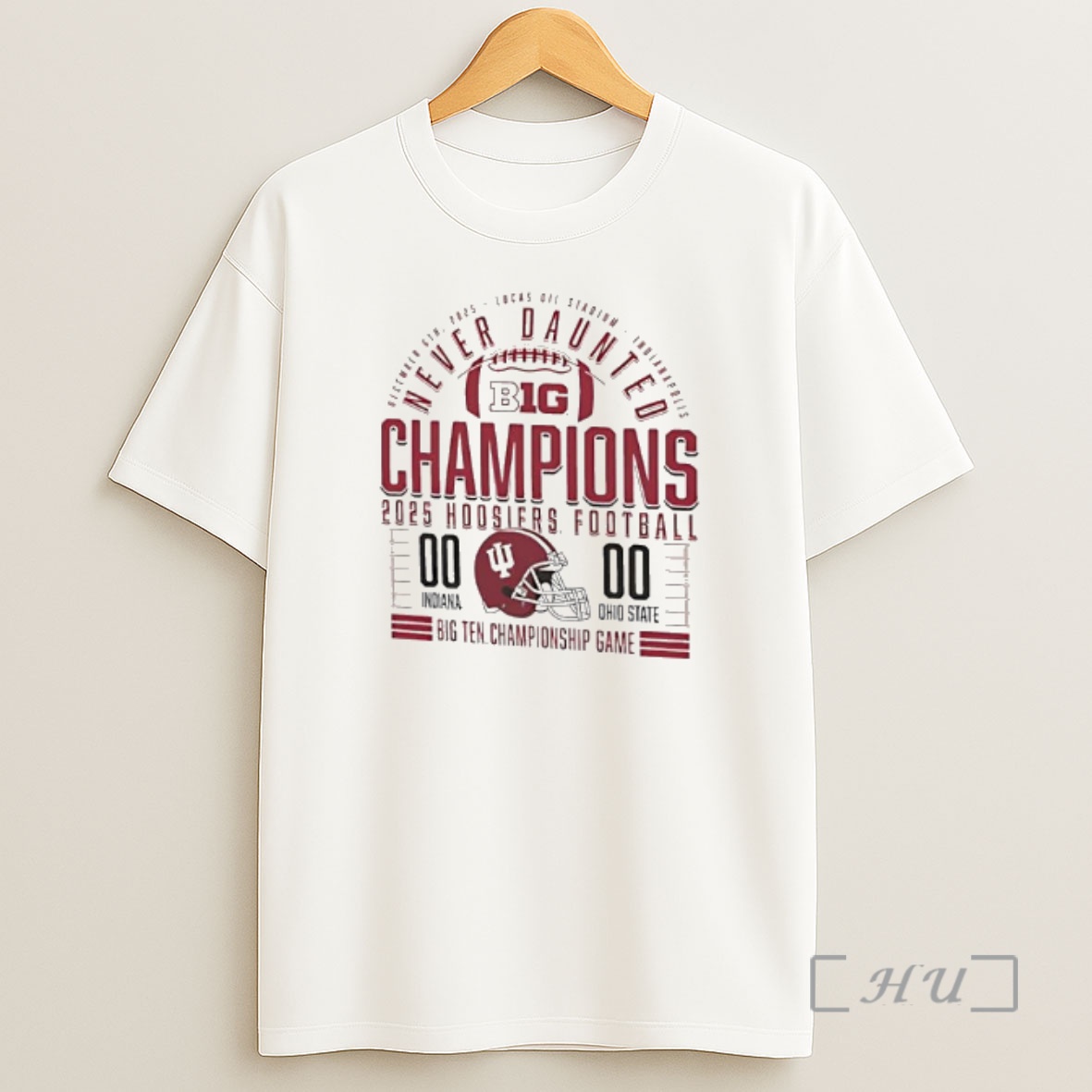 Officials Indiana Hoosiers Never Daunted Champions 2025 Big Ten Game Shirt Sweatshirt Tee
