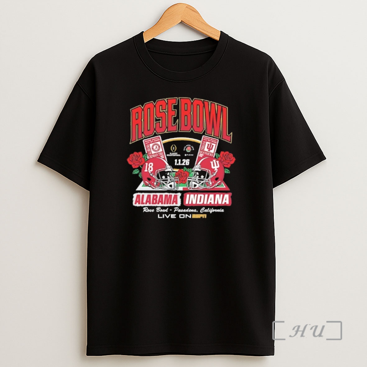 Officials Indiana Hoosiers Vs Alabama 18 2026 Rose Bowl Helmet Matchup Shirt Sweatshirt Tee