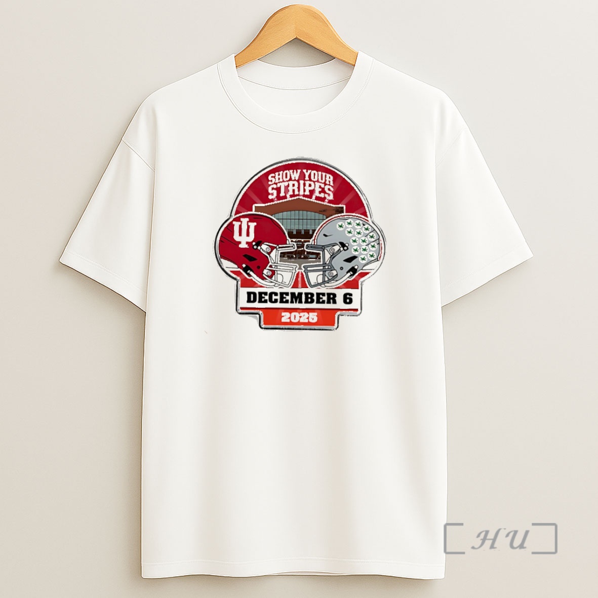 Officials Indiana Hoosiers Vs Ohio State Big 10 Championship Matchup Show Your Stripes Christmas Premium Shirt Sweatshirt Tee