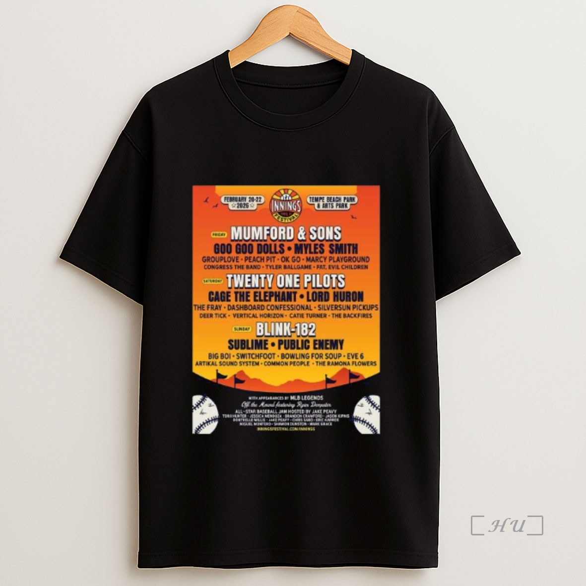 Officials Inning Festival Full Lineup In Tempe Arizona At Temple Beach Park And Arts Park On February 20 21 22 2026 Long Sleve Shirt Sweatshirt Tee
