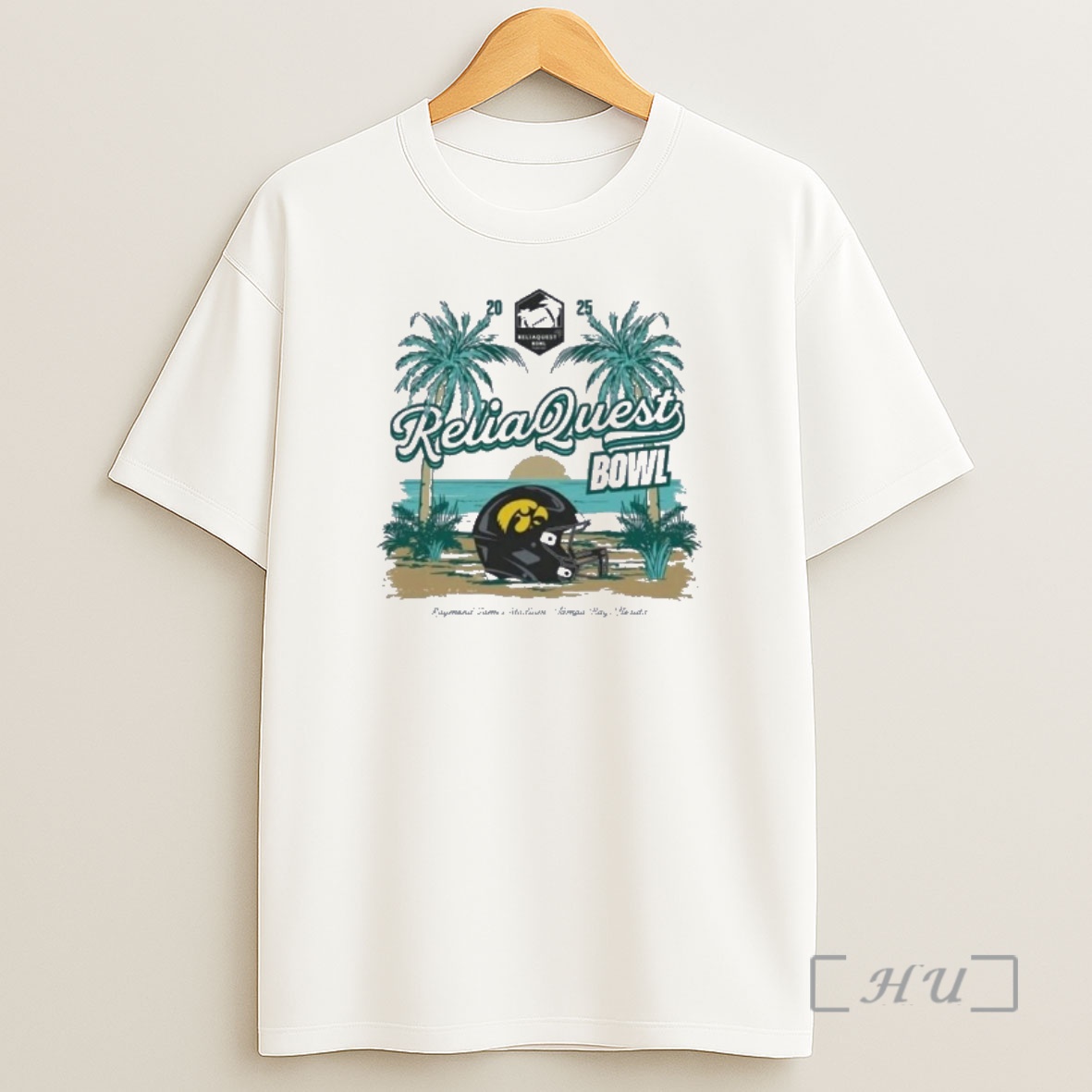 Officials Iowa Hawkeyes 2025 Reliaquest Bowl Beach Helmet Shirt Sweatshirt Tee