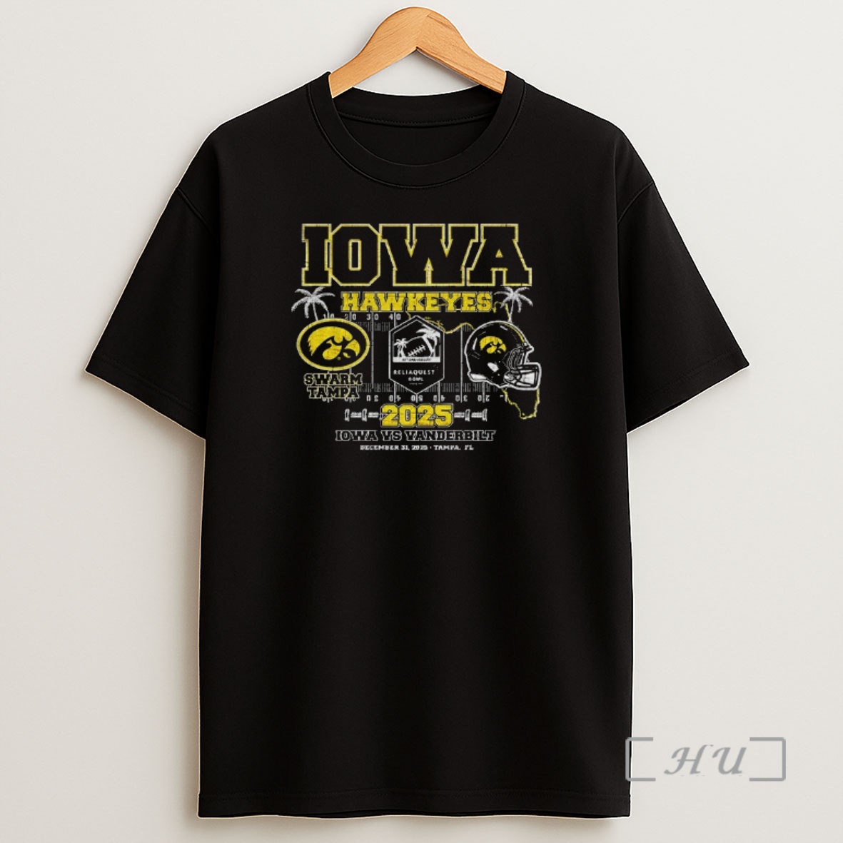 Officials Iowa Hawkeyes Vs Vanderbilt Commodores Swarm Tampa 2025 Shirt Sweatshirt Tee