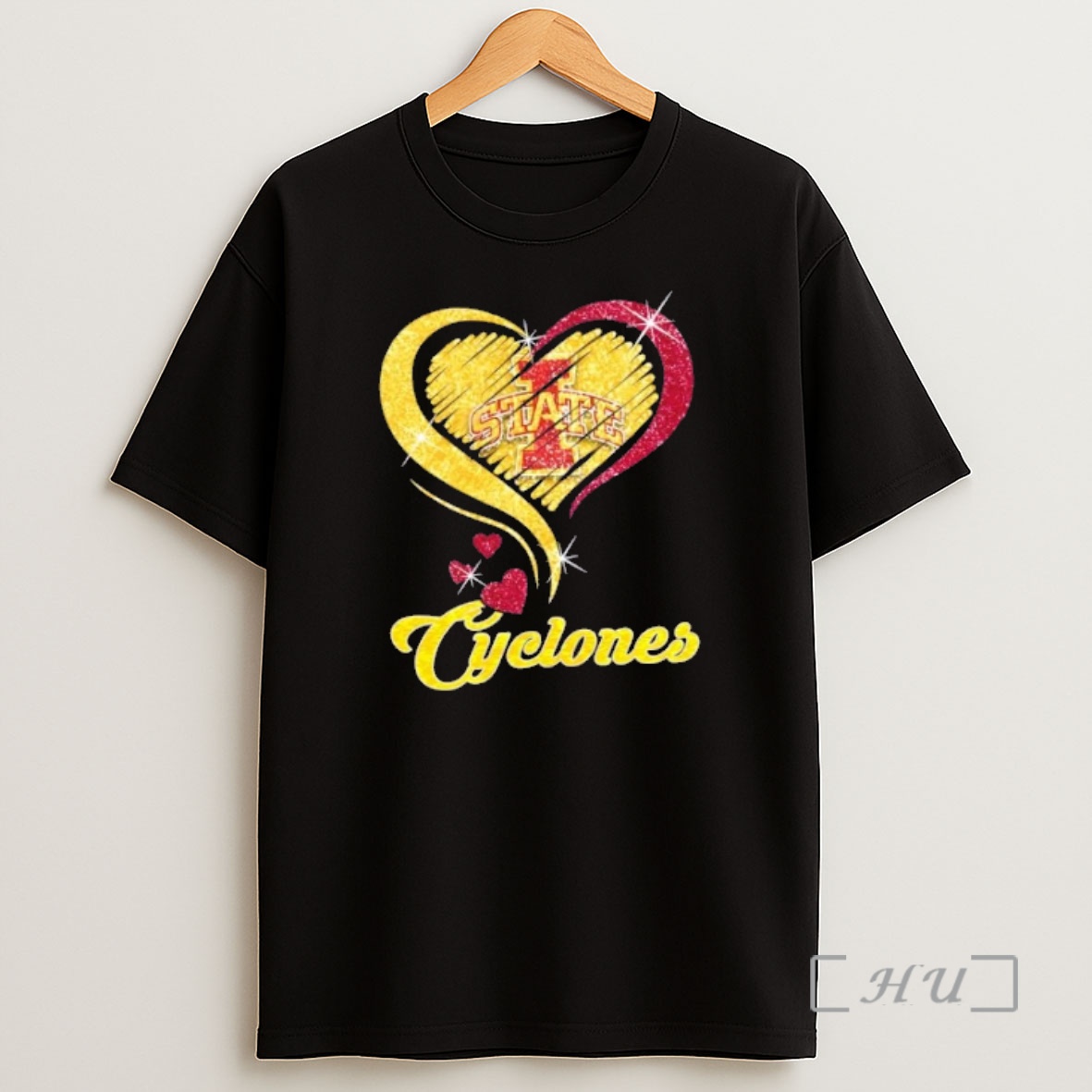 Officials Iowa State Cyclones Football In Glitter Heart Fans Shirt Sweatshirt Tee