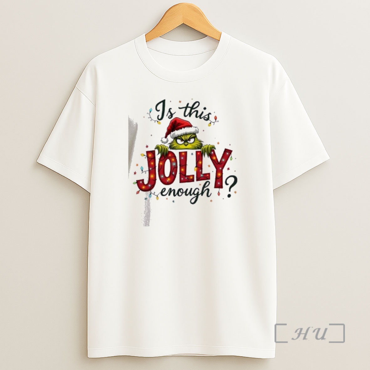 Officials Is This Jolly Enough Funny Christmas Grinch Light Premium Shirt Sweatshirt Tee