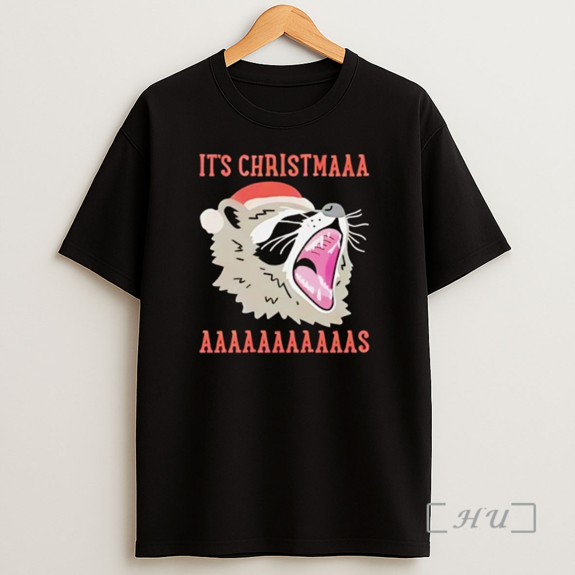 Officials Its Christmas Screaming Raccoon Premium Shirt Sweatshirt Tee