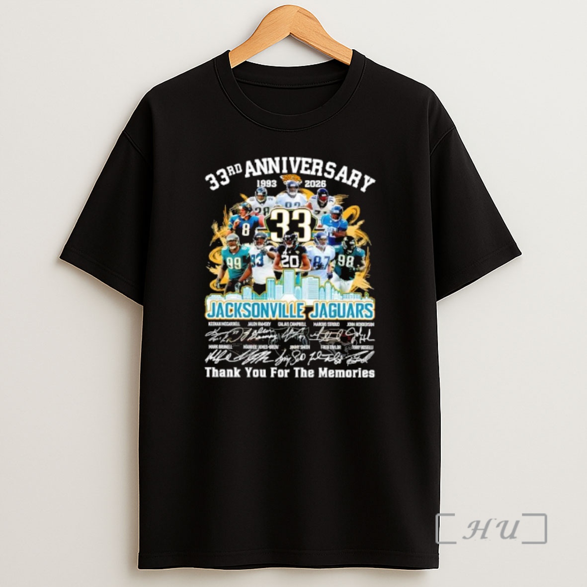 Officials Jacksonville Jaguars 1993 2026 33rd Anniversary Thank For The Memories Signature Shirt Sweatshirt Tee