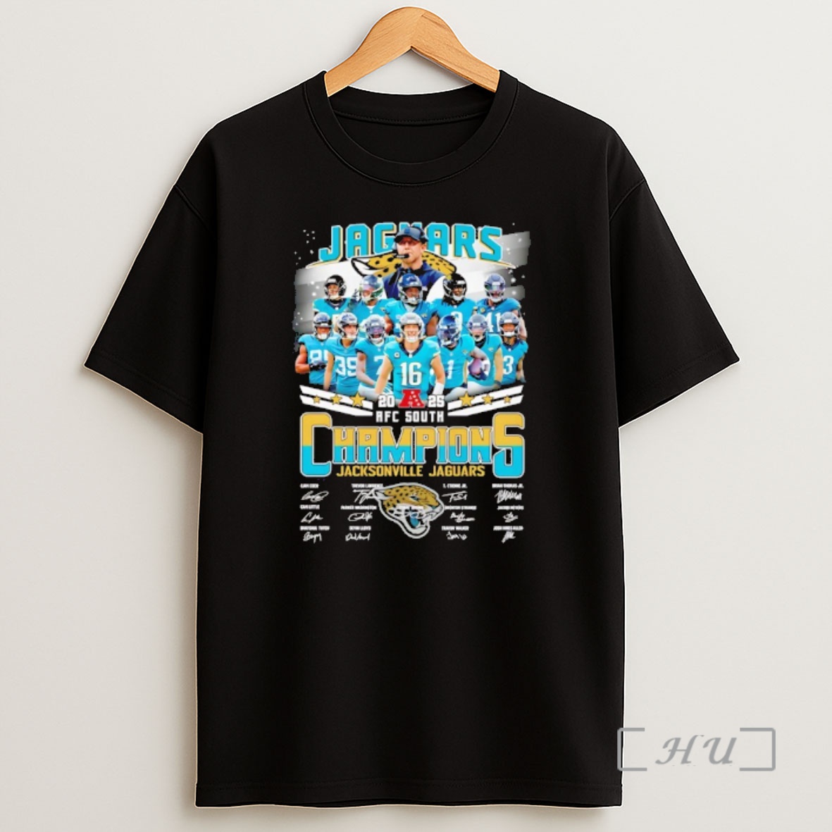 Officials Jacksonville Jaguars 2025 Afc South Champions All Team Signature Shirt Sweatshirt Tee