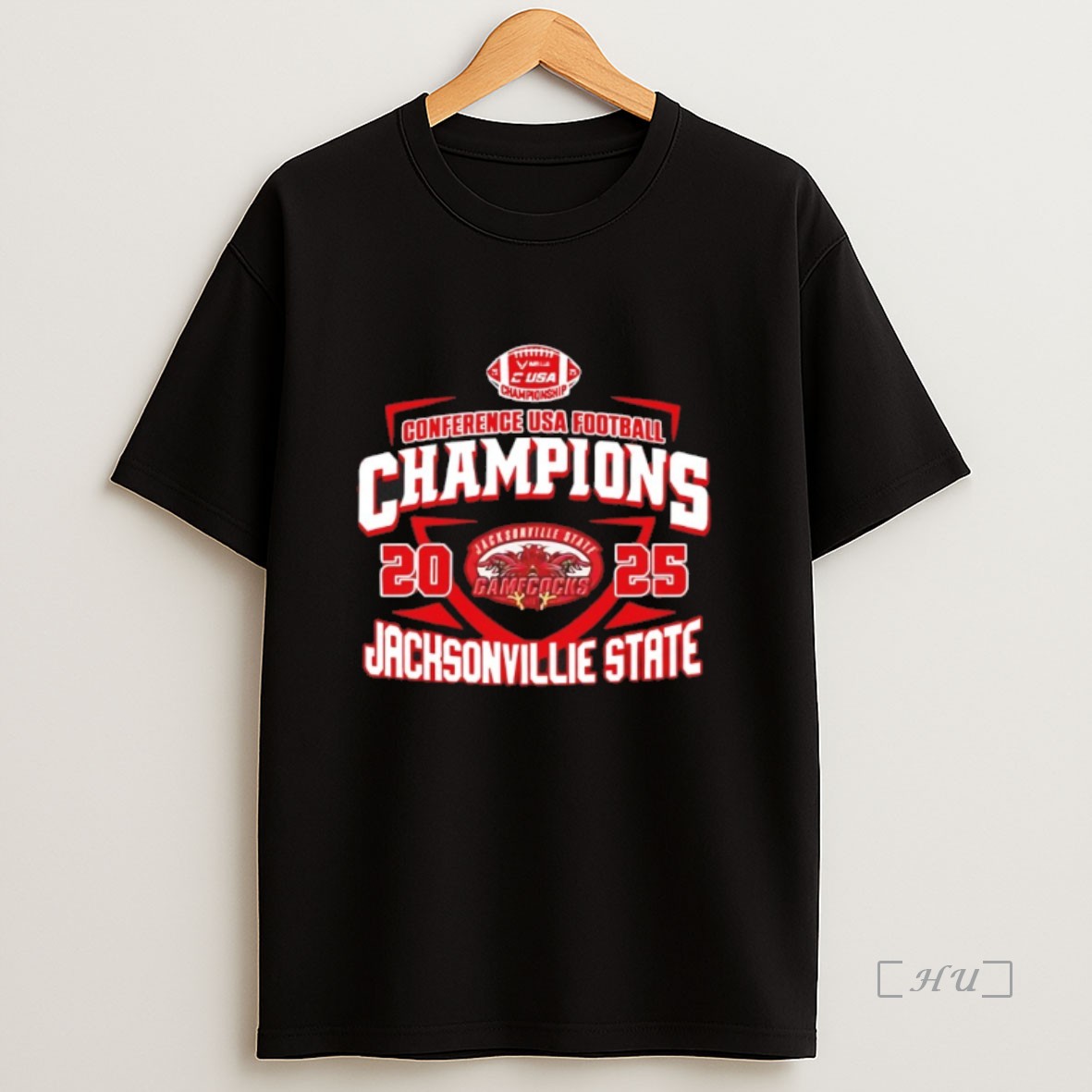 Officials Jacksonville State Gamecocks Conference Usa Champions 2025 Premium Shirt Sweatshirt Tee