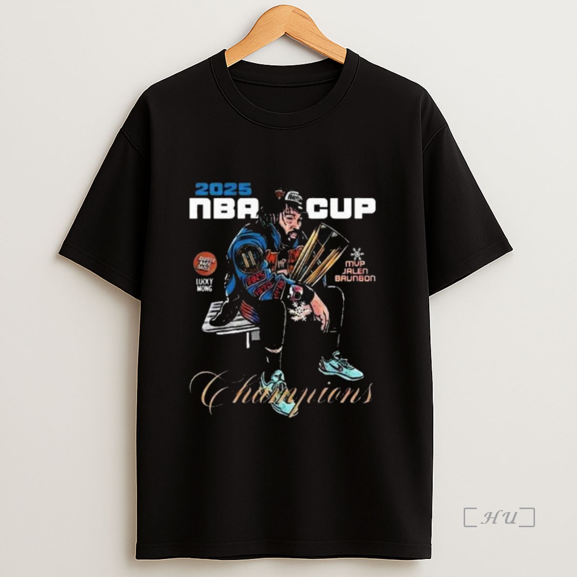 Officials Jalen Brunson New York Knicks Mvp Emirates Nba Cup Championship 2025 Long Sleve Shirt Sweatshirt Tee