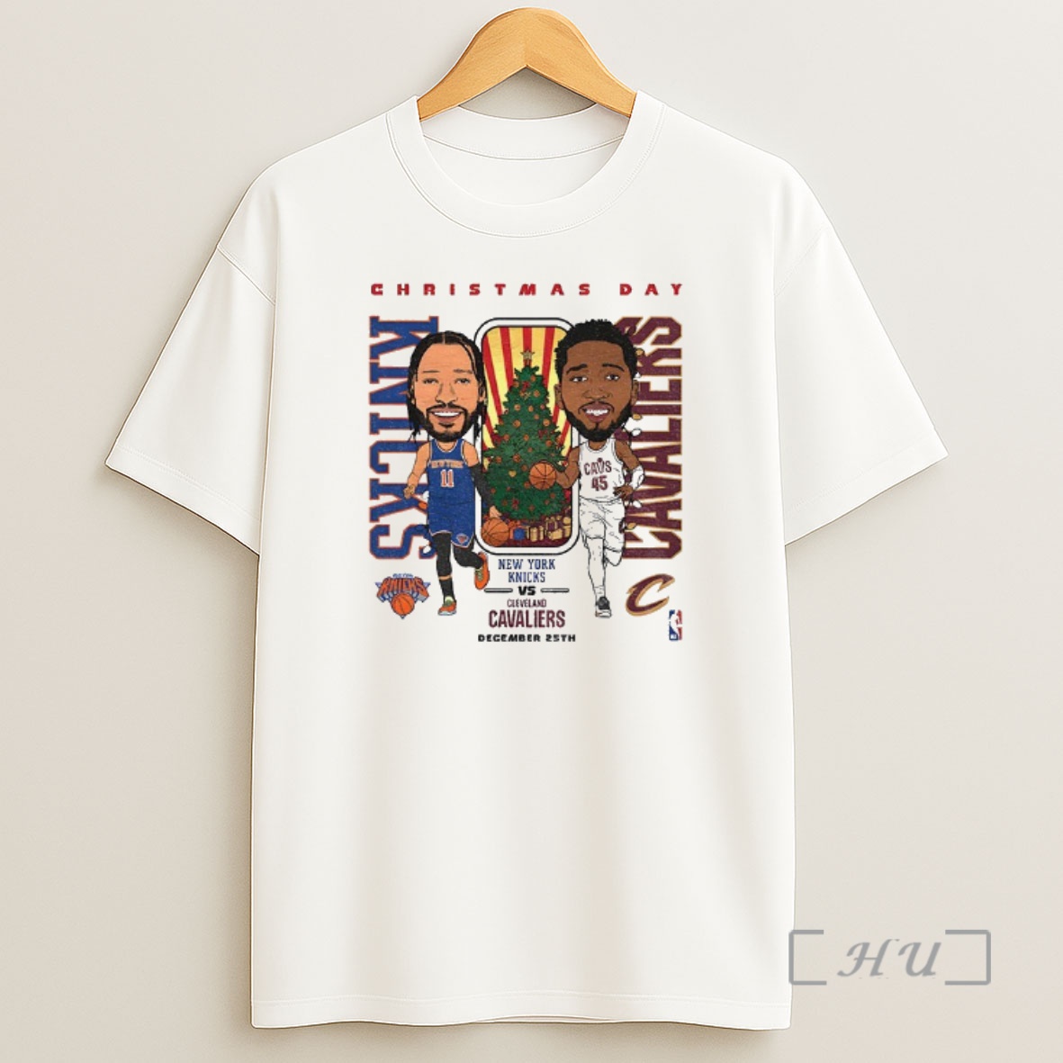 Officials Jalen Brunson New York Knicks Vs Donovan Mitchell Cleveland Cavaliers Basketball Christmas Day Shirt Sweatshirt Tee
