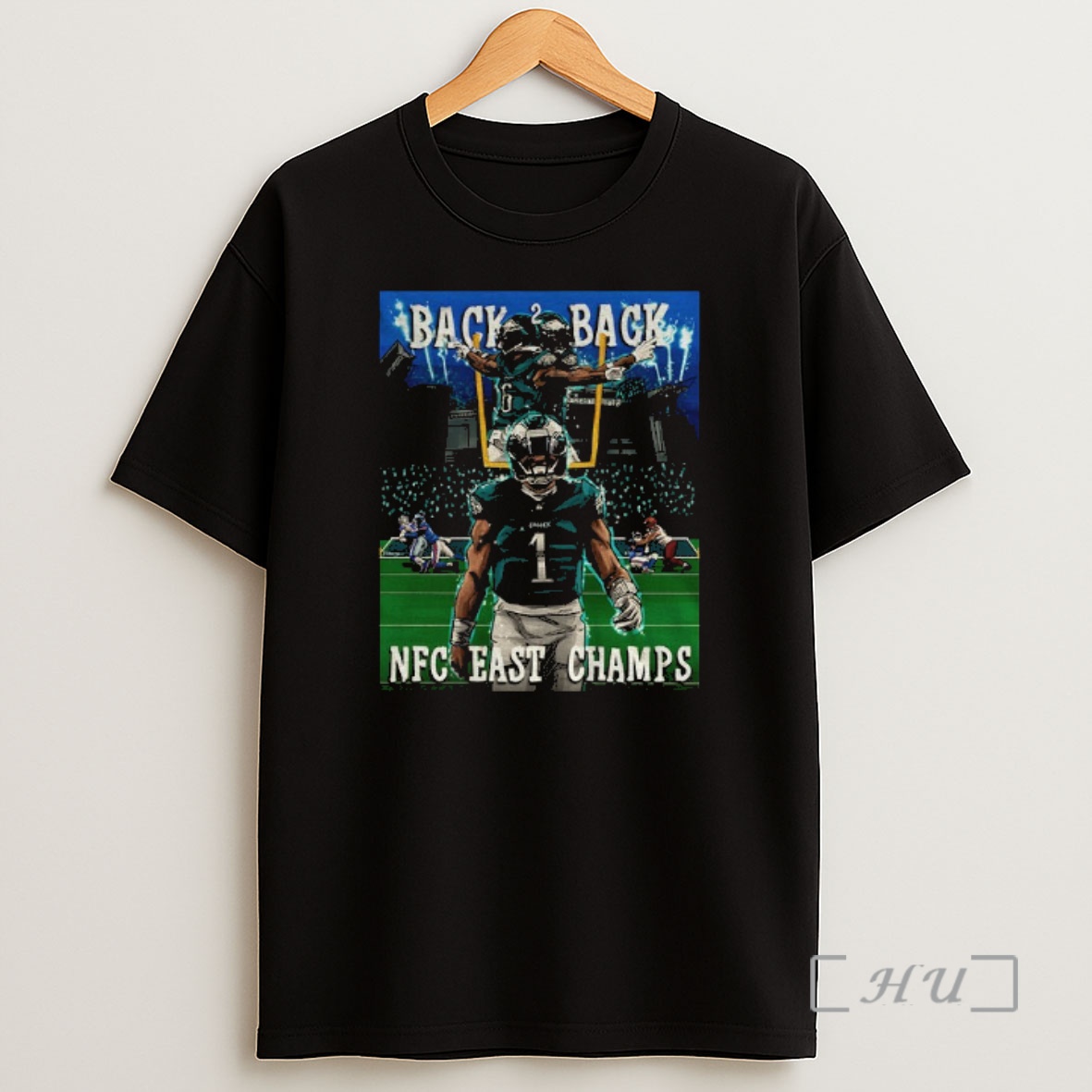 Officials Jalen Hurts Back To Back Nfc East Champs Philadelphia Eagles Nfl 2025 Shirt Sweatshirt Tee