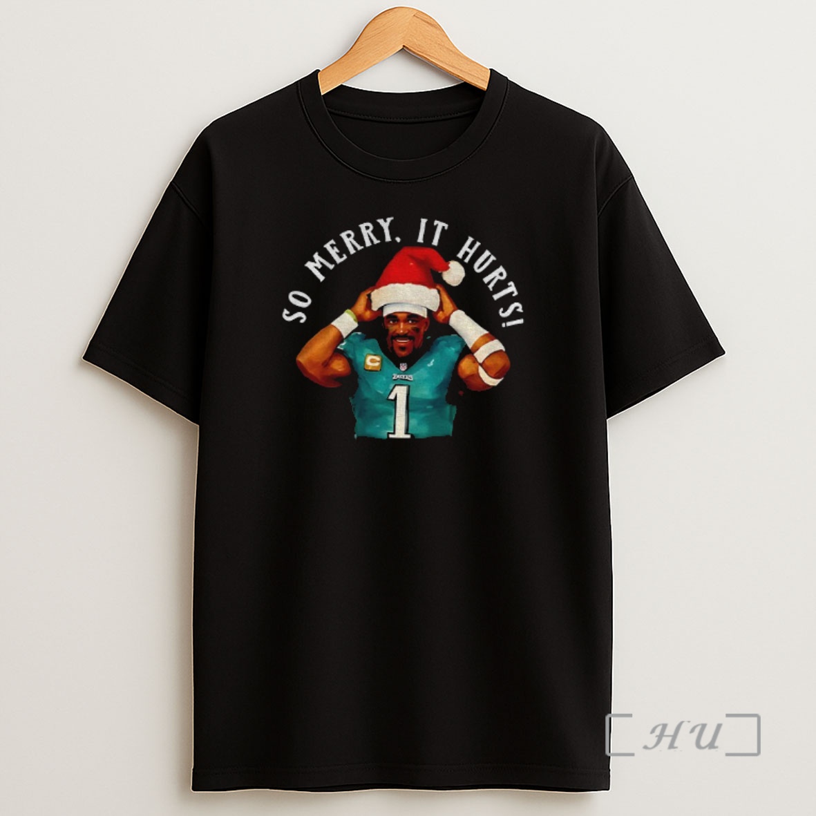 Officials Jalen Hurts So Merry Its Heart Eagles Christmas Premium Shirt Sweatshirt Tee