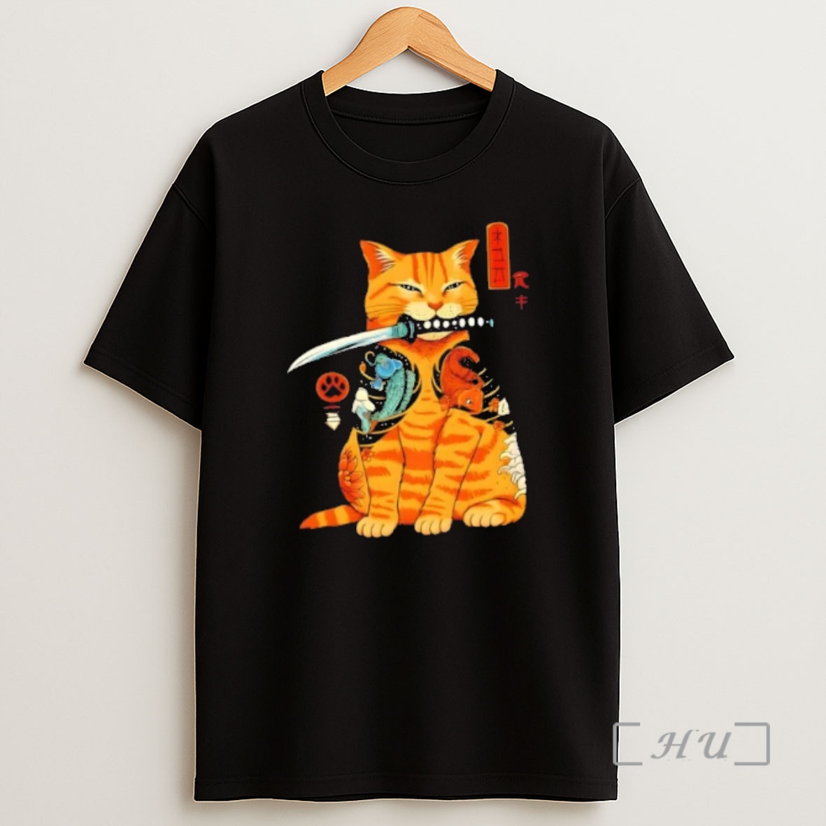 Officials Japanese Samurai Ninja Cat Kawaii Anime Shirt Sweatshirt Tee
