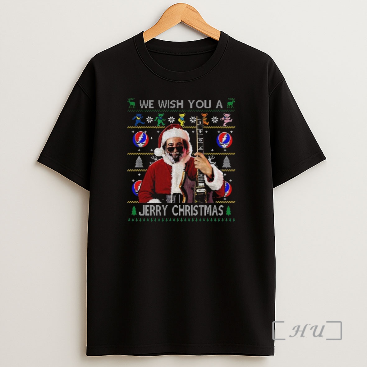 Officials Jerry Garcia Santa We Wish You A Jerry Christmas Shirt Sweatshirt Tee