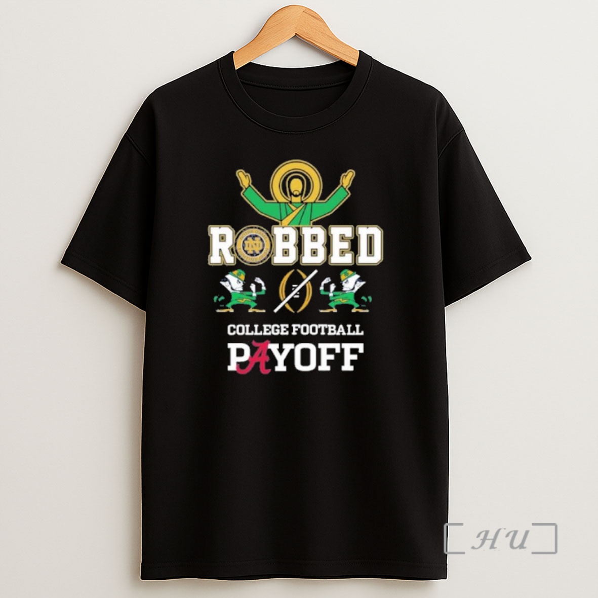 Officials Jesus Irish Robbed Playoff Cfp Shirt Sweatshirt Tee