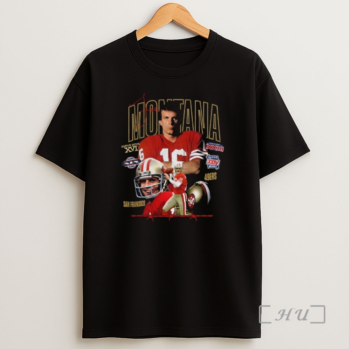 Officials Joe Montana San Francisco 49ers Football Super Bowl Xvi Graphic Shirt Sweatshirt Tee