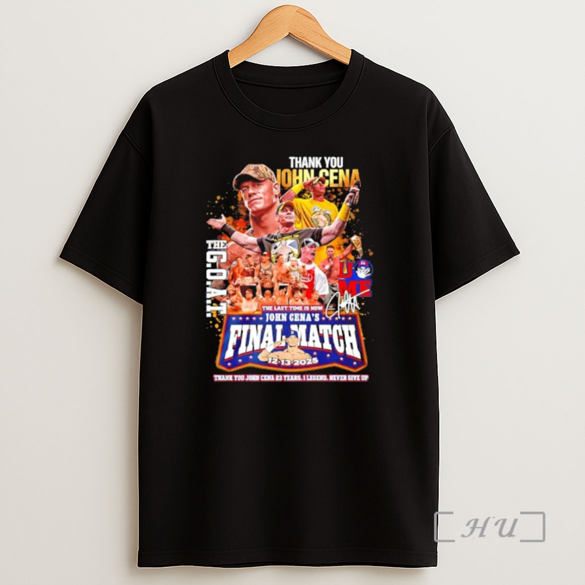 Officials John Cena Final Match Thank You The Goat Signature Shirt Sweatshirt Tee
