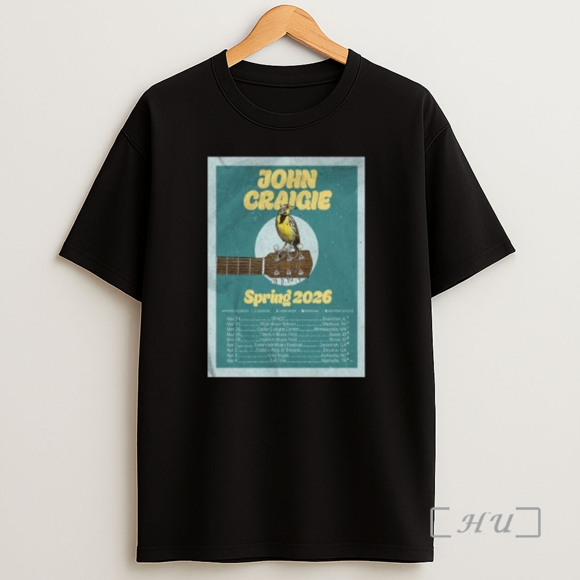 Officials John Craigie Spring Tour 2026 Circle Black Shirt Sweatshirt Tee