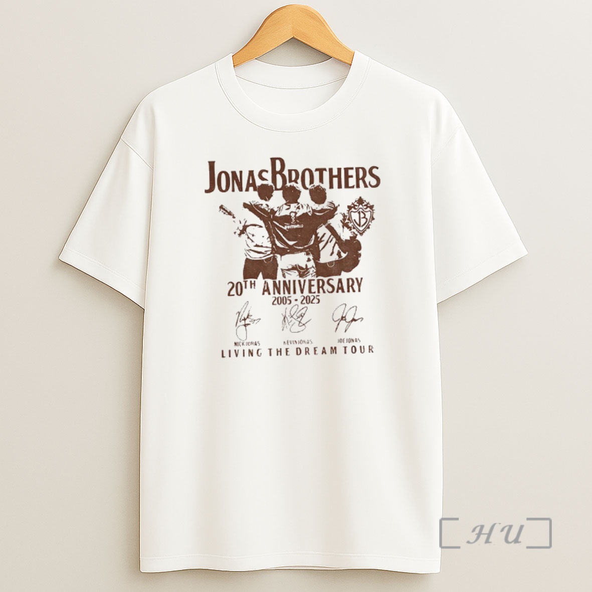 Officials Jonas Brothers 20th Anniversary Of Jonas 2005 2025 Living The Dream Tour Signatures Shirt Sweatshirt Tee