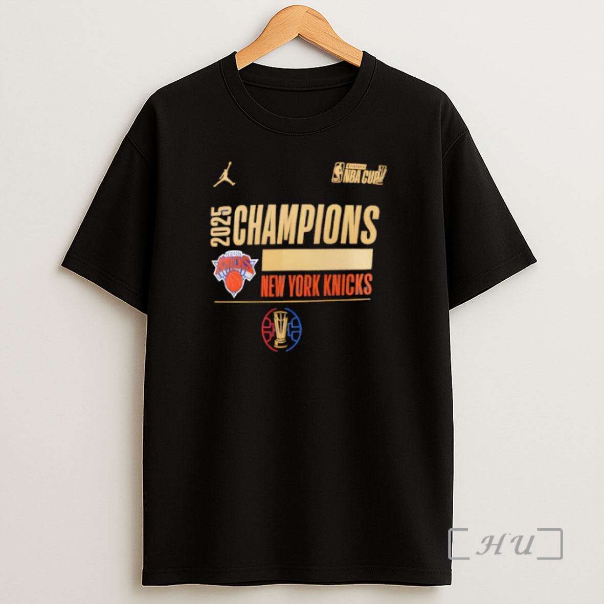 Officials Jordan Brand New York Knicks 2025 Nba Cup Champions Locker Room Shirt Sweatshirt Tee