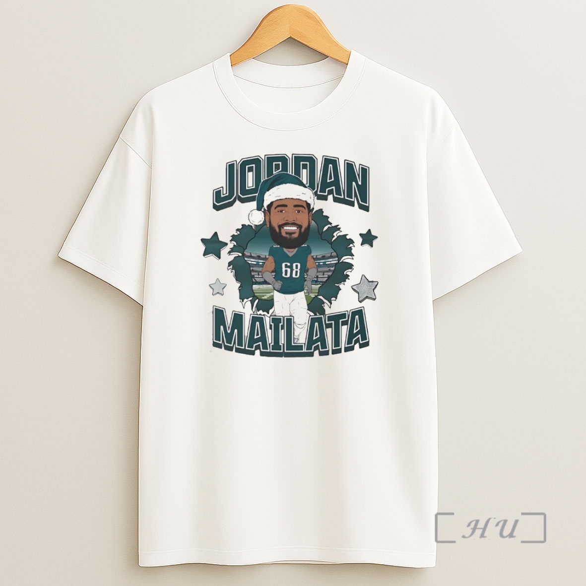 Officials Jordan Mailata Santa Philadelphia Eagles Shirt Sweatshirt Tee