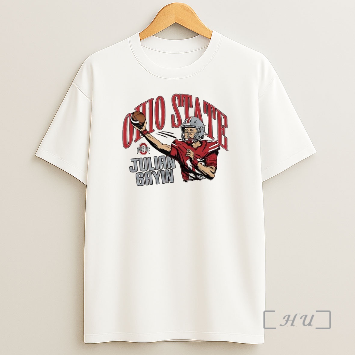 Officials Julian Sayin Ohio State Buckeyes Football Throw The Ball Cartoon Premium Shirt Sweatshirt Tee