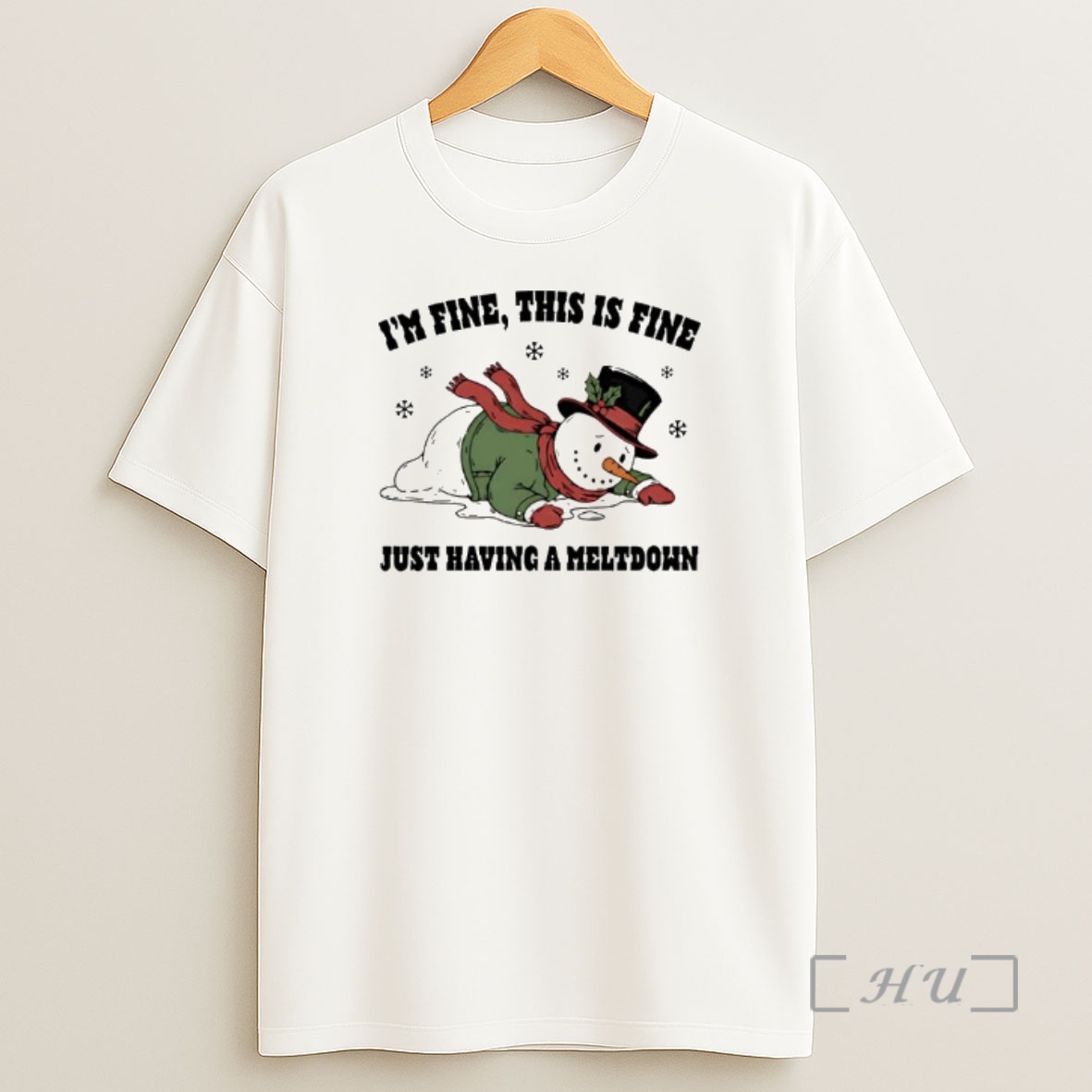 Officials Just Having A Meltdown Im Fine This Is Fine Snowman Shirt Sweatshirt Tee