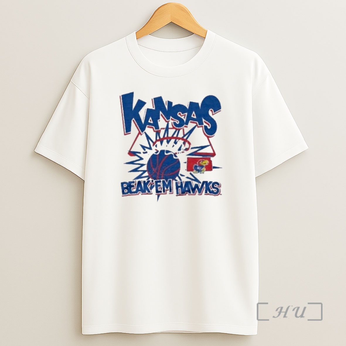 Officials Kansas Basketball Slam Beak Em Hawks Premium Shirt Sweatshirt Tee