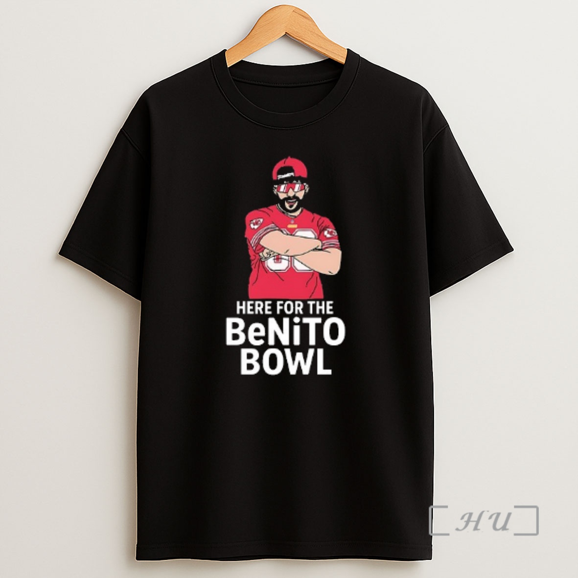 Officials Kansas City Chiefs X Super Bowl Halftime Here For The Benito Bowl Art Double Sided Graphic Shirt Sweatshirt Tee