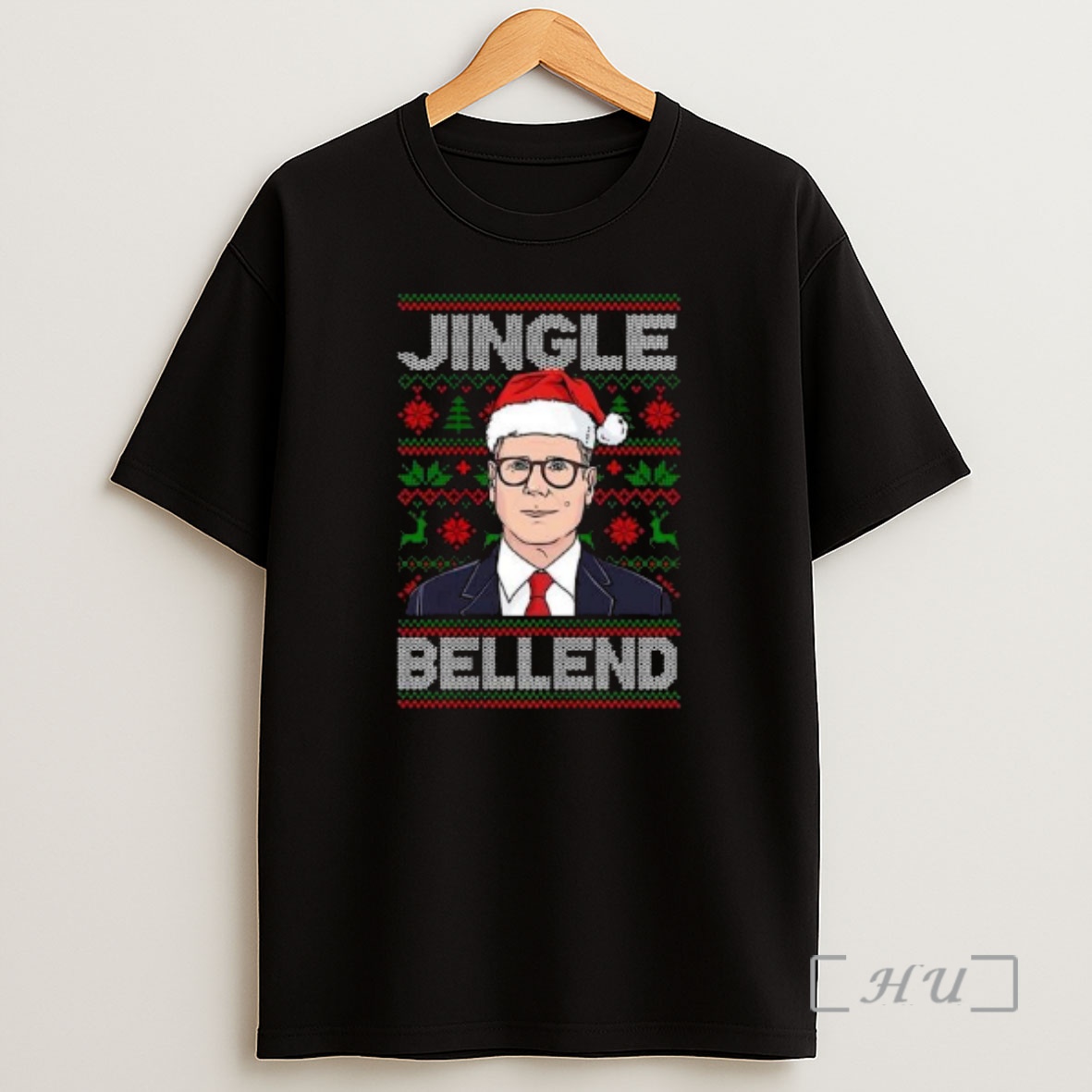 Officials Keir Starmer Jingle Bellend Ugly Christmas Circle Black Premium Shirt Sweatshirt Tee