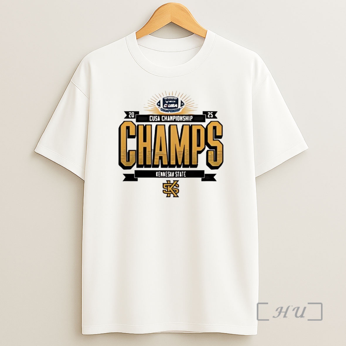 Officials Kennesaw State Football 2025 Cusa Championship 2 Sided Premium Shirt Sweatshirt Tee