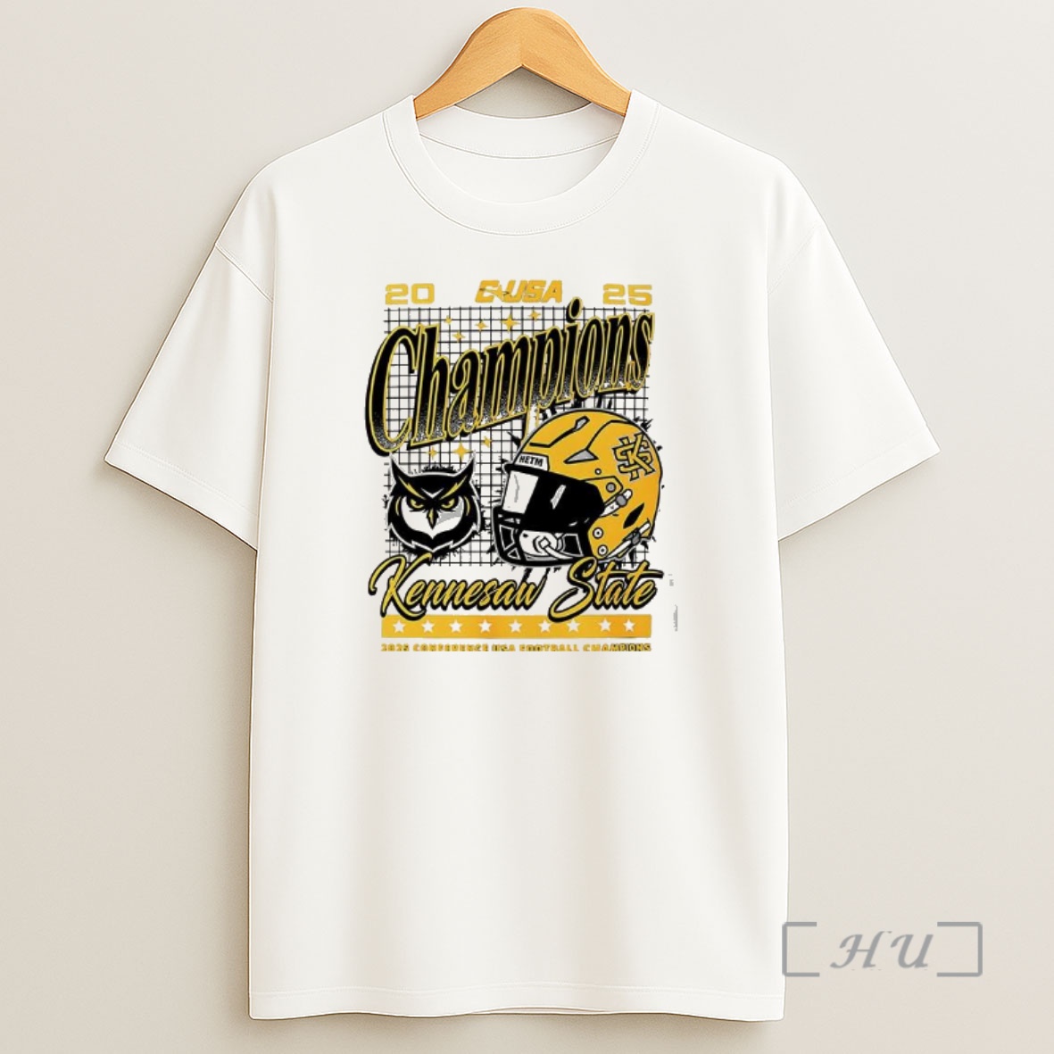 Officials Kennesaw State Owls 2025 C Usa Football Champions Logo Premium Shirt Sweatshirt Tee