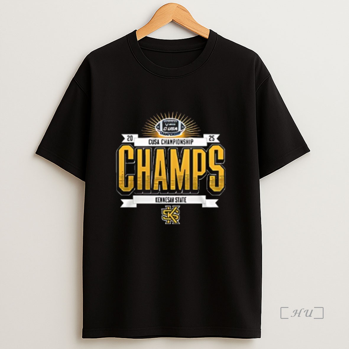 Officials Kennesaw State Owls Cusa Championship Champs Logo Double Sided Graphic Premium Shirt Sweatshirt Tee