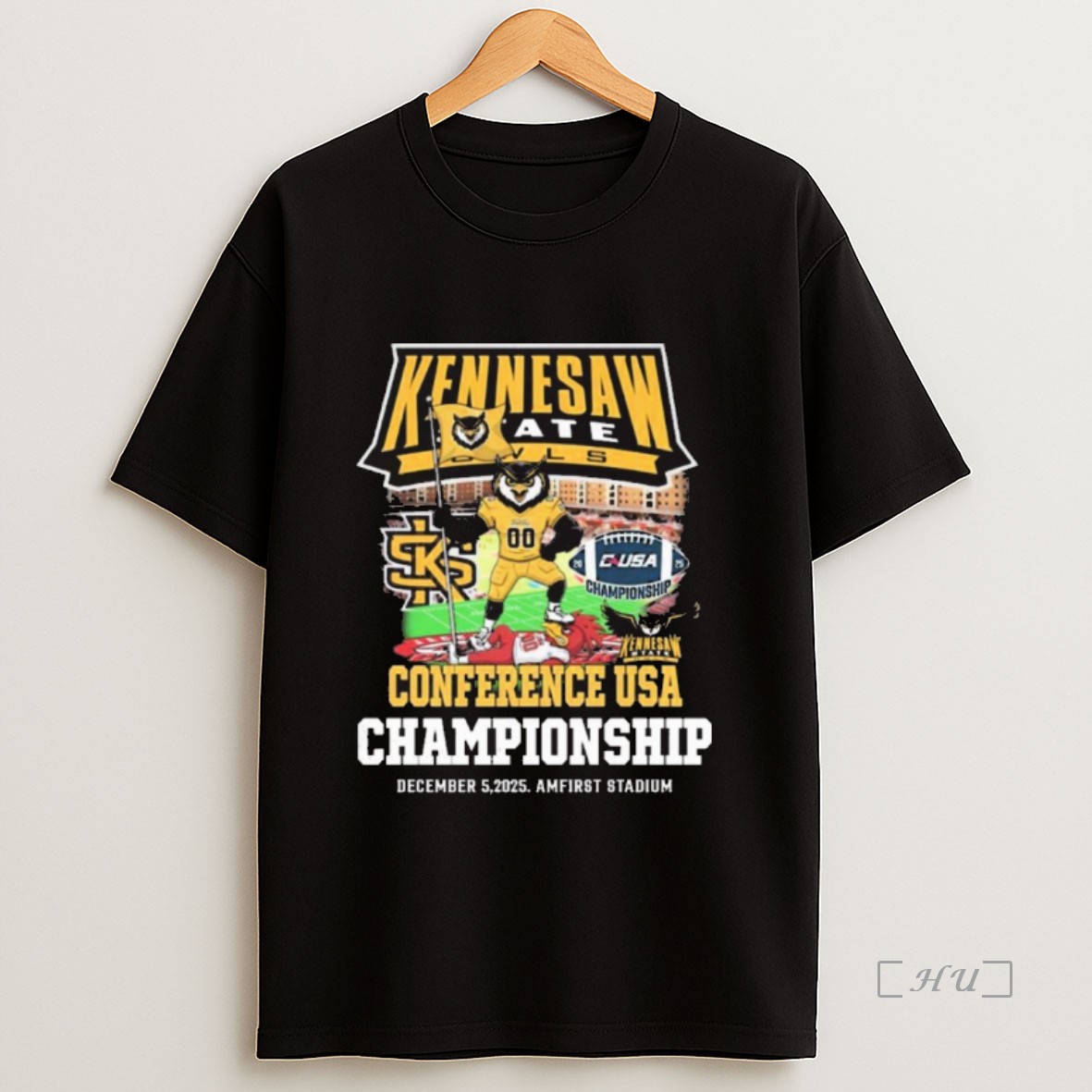 Officials Kennesaw State Owls Conference Usa Championship December 5 2025 Amfirst Stadium Mascot Premium Shirt Sweatshirt Tee