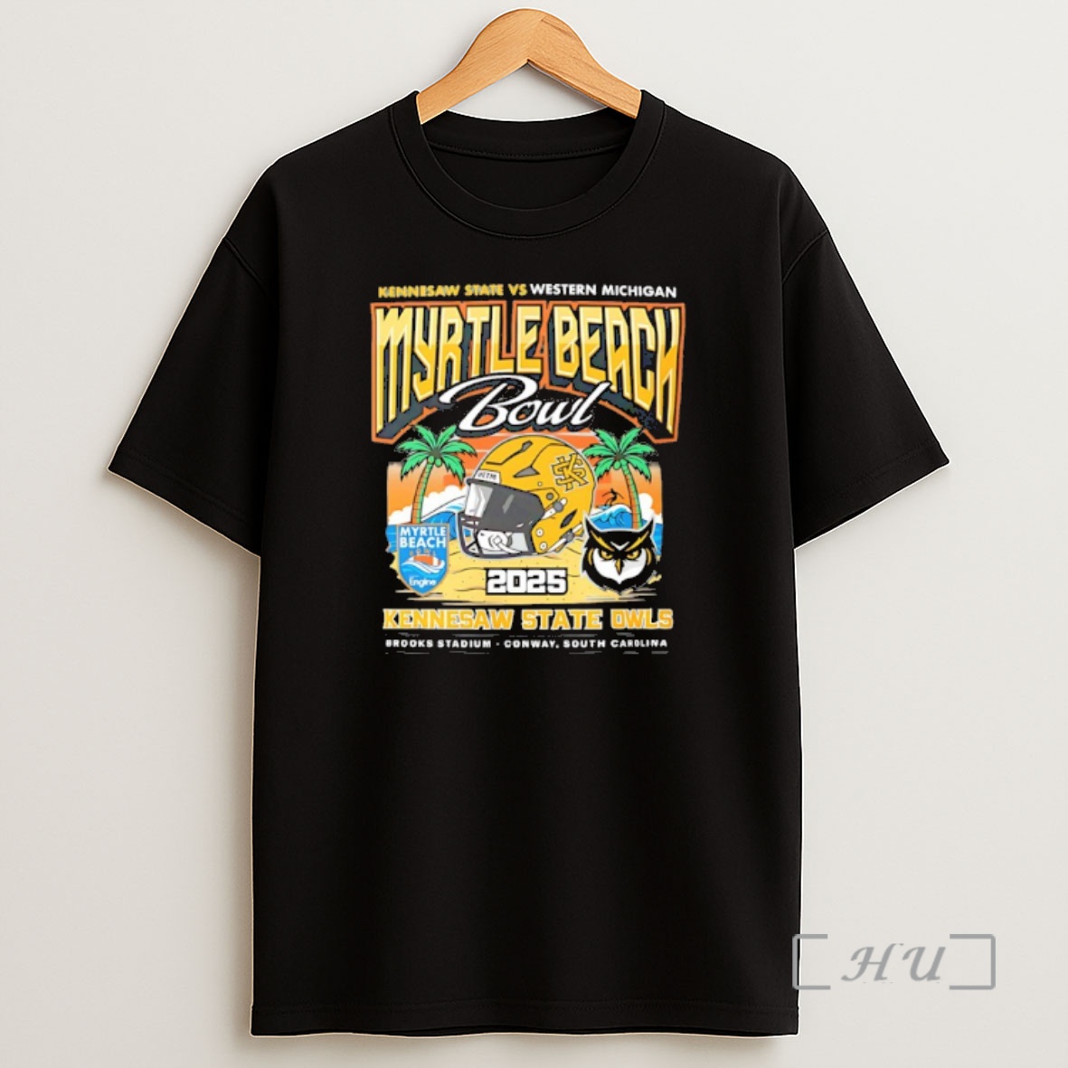 Officials Kennesaw State Owls Vs Western Michigan 2025 Myrtle Beach Bowl Football Shirt Sweatshirt Tee
