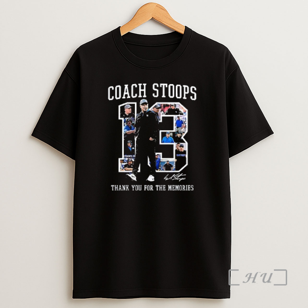 Officials Kentucky Wildcats Coach Stoops Thank You For The Memories Signature Number Double Sided Graphic Shirt Sweatshirt Tee