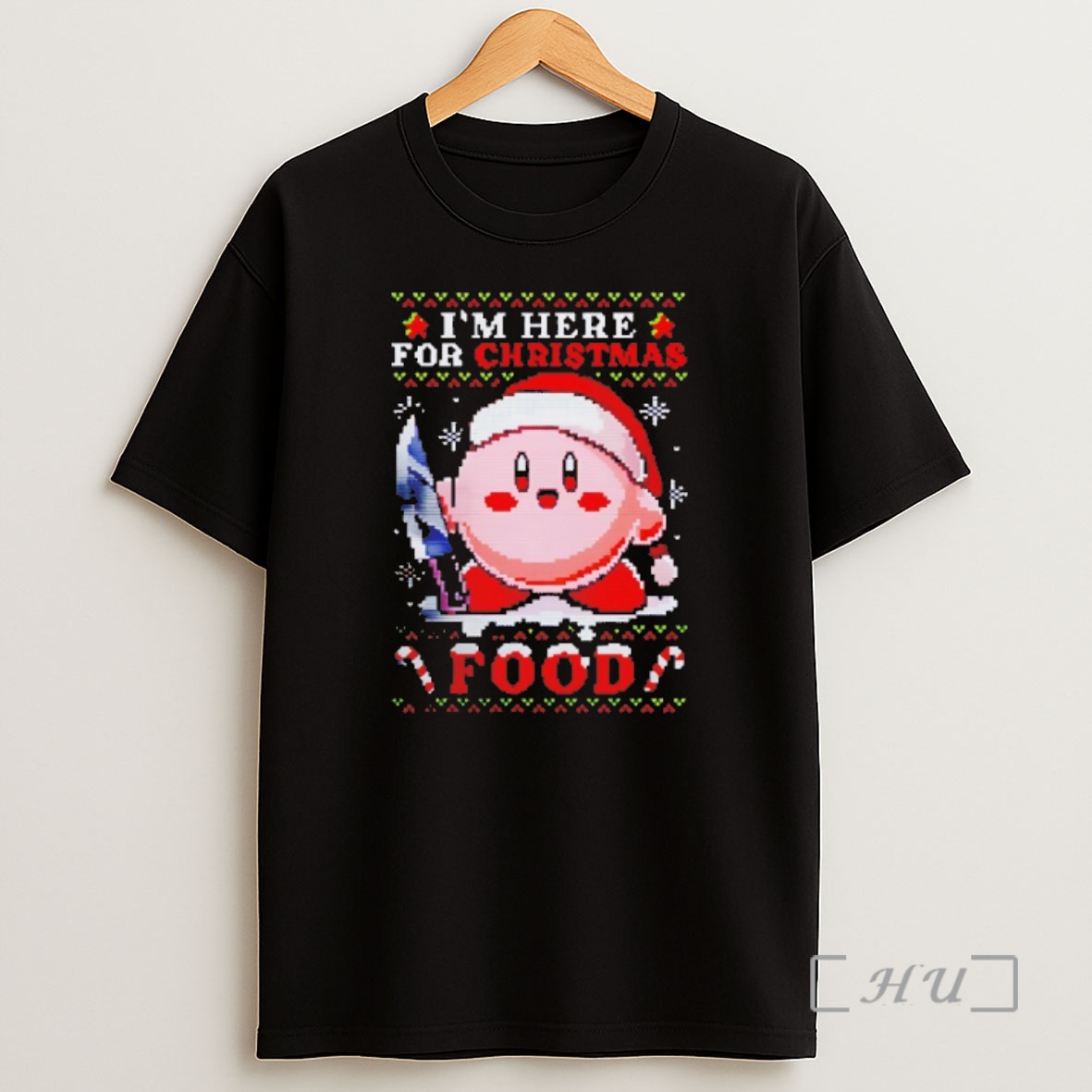 Officials Kirby Im Here For Christmas Food Premium Shirt Sweatshirt Tee