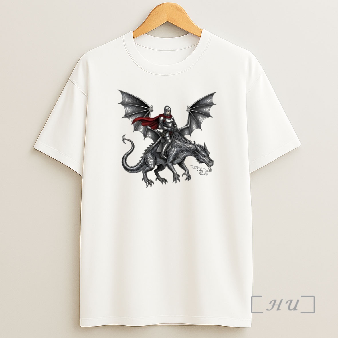 Officials Knight Riding Dragon Art Shirt Sweatshirt Tee