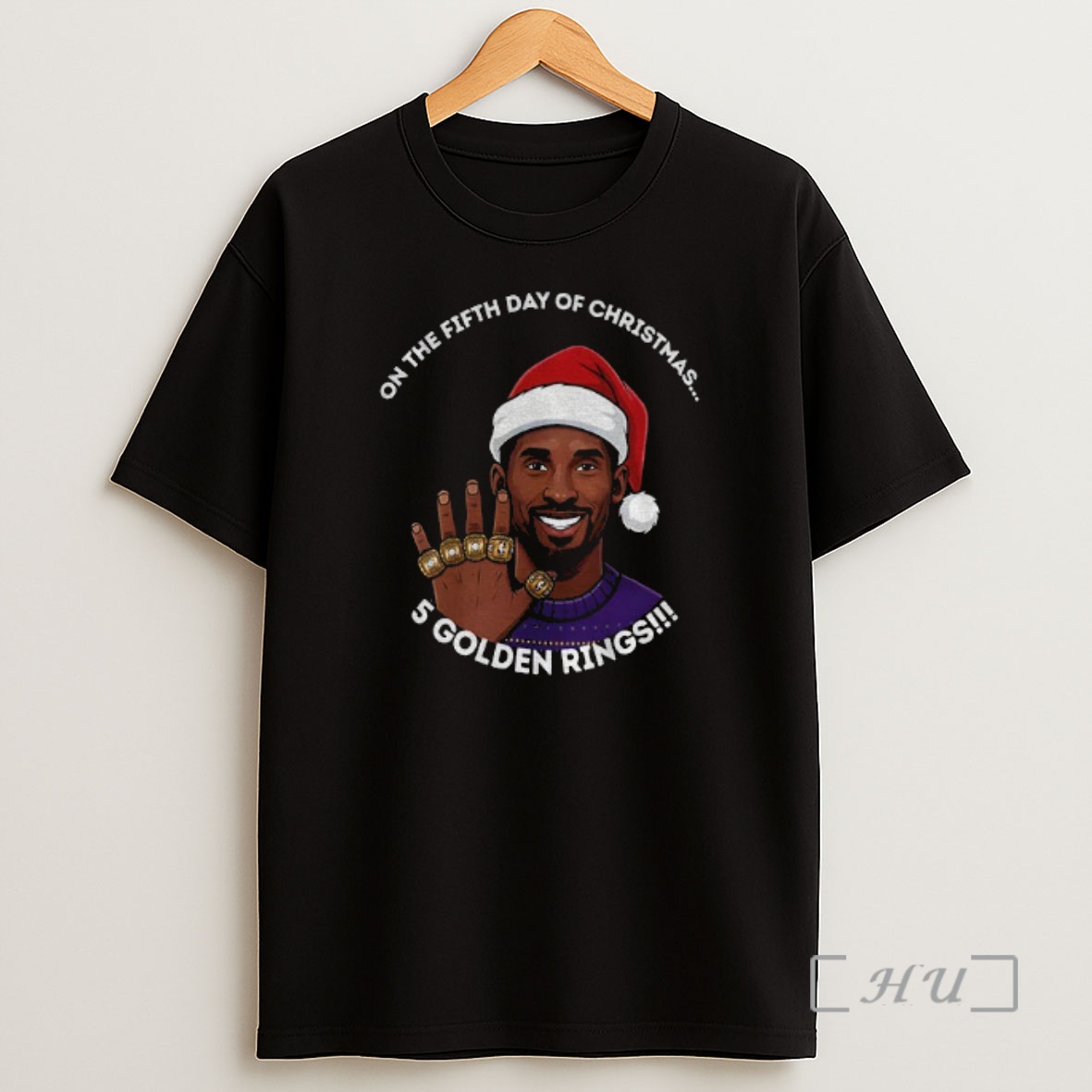 Officials Kobe Bryant 5 Golden Rings On The Fifth Day Of Christmas Shirt Sweatshirt Tee