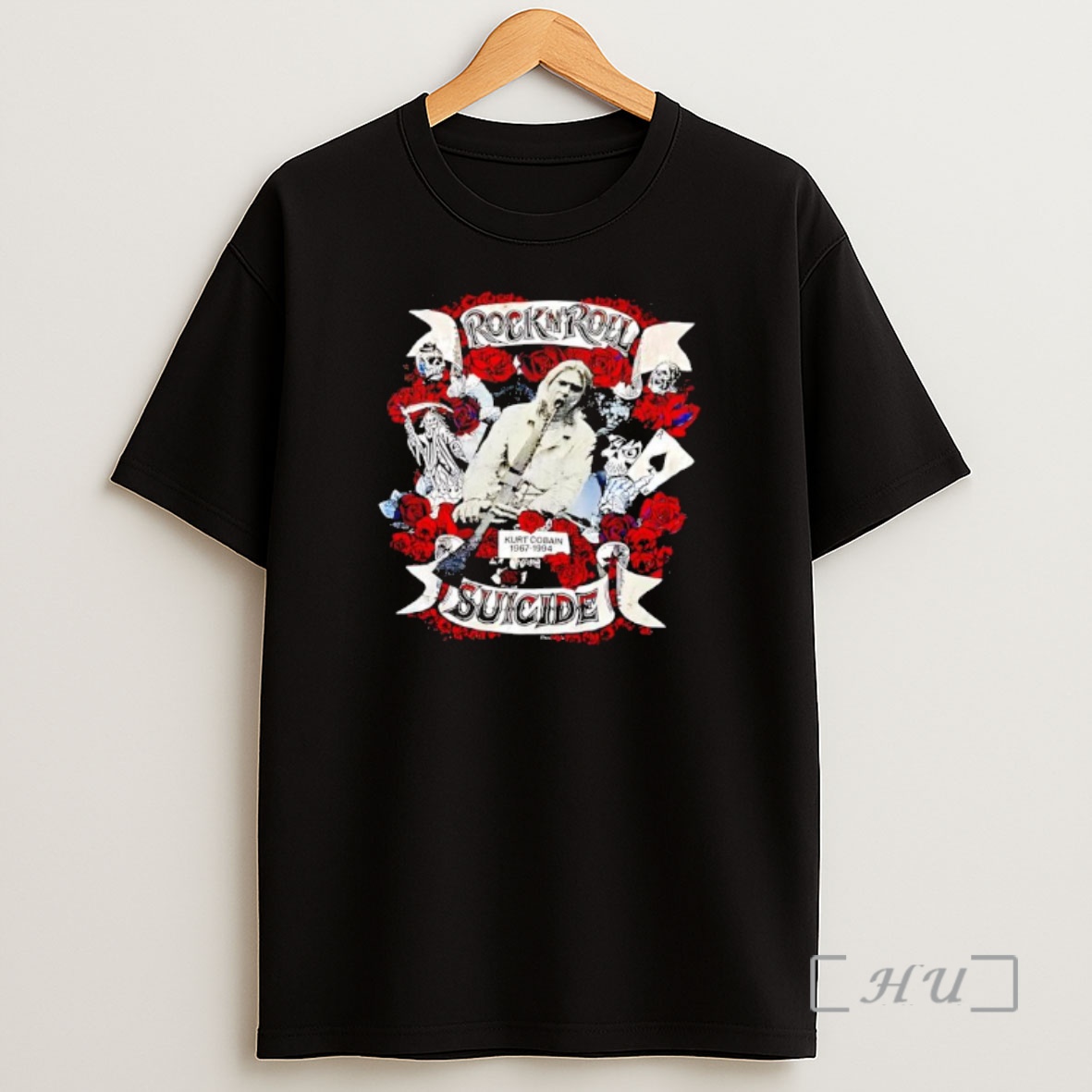 Officials Kurt Cobain Rock N Roll Suicide 1967 1994 Graphic Shirt Sweatshirt Tee