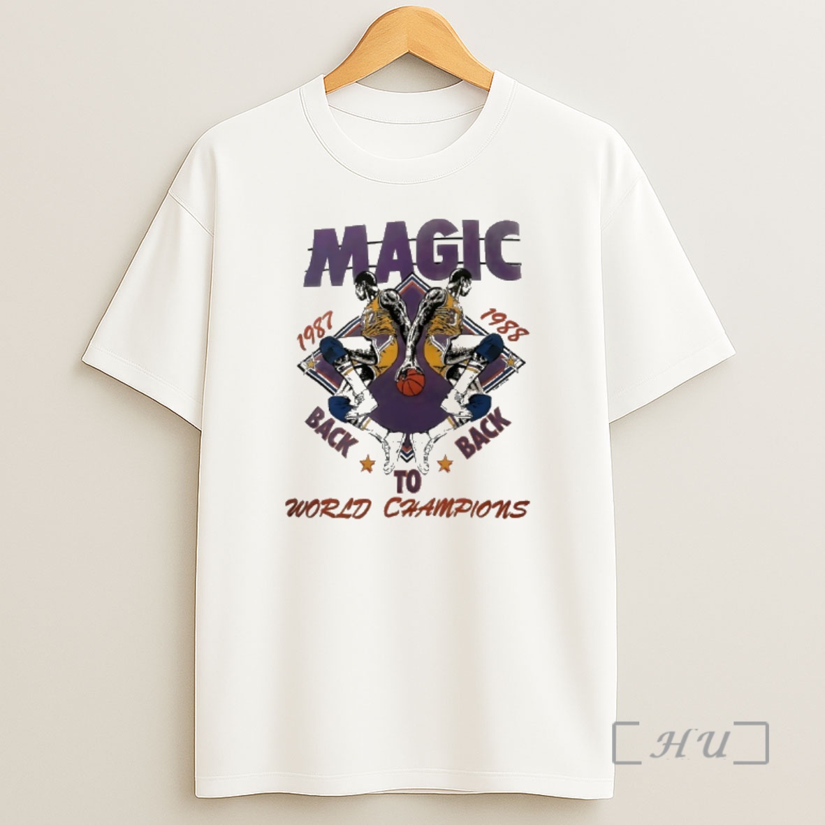 Officials Lakers Magic Johnson Back To Back 1987 1988 World Champions Shirt Sweatshirt Tee