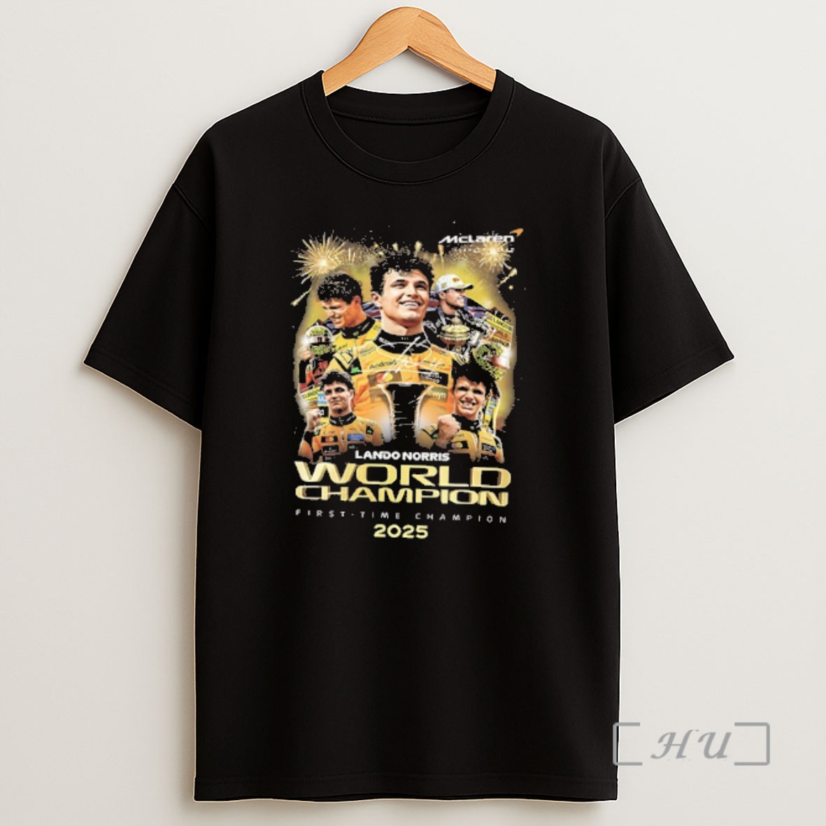 Officials Lando Norries 2025 F1 World Champions First Time Signature 2 Sided Shirt Sweatshirt Tee