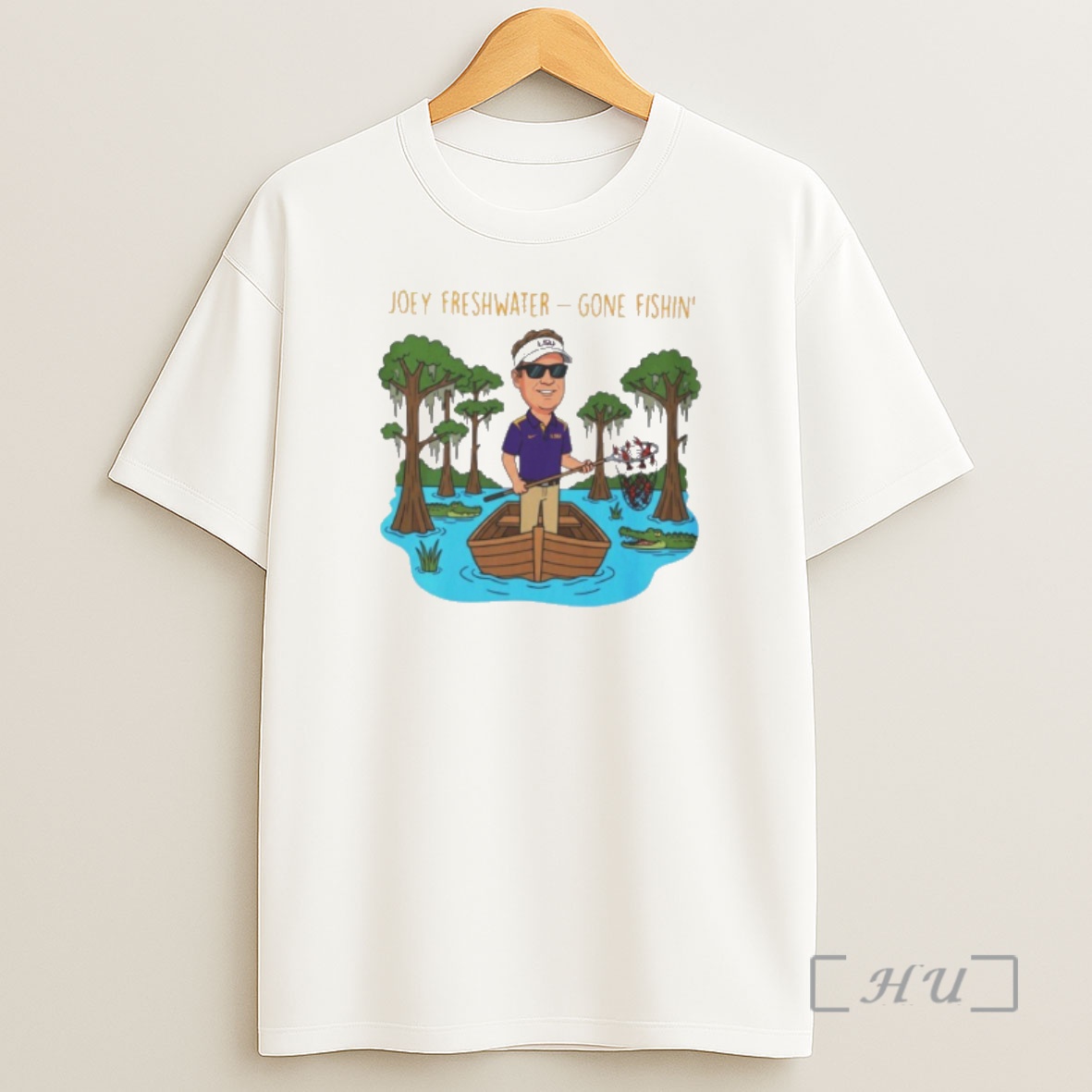 Officials Lane Kiffin Lsu Tigers Joey Freshwater Gone Fishin Premium Shirt Sweatshirt Tee