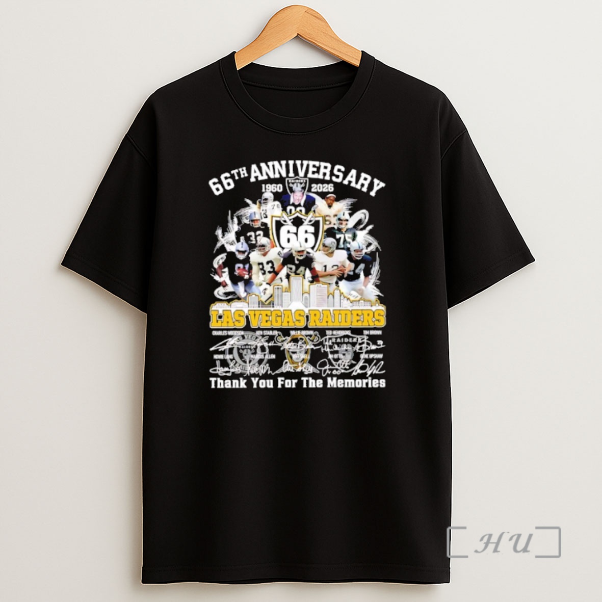 Officials Las Vegas Raiders 66th Anniversary 1960 2026 Thank You For The Memories Signatures Shirt Sweatshirt Tee