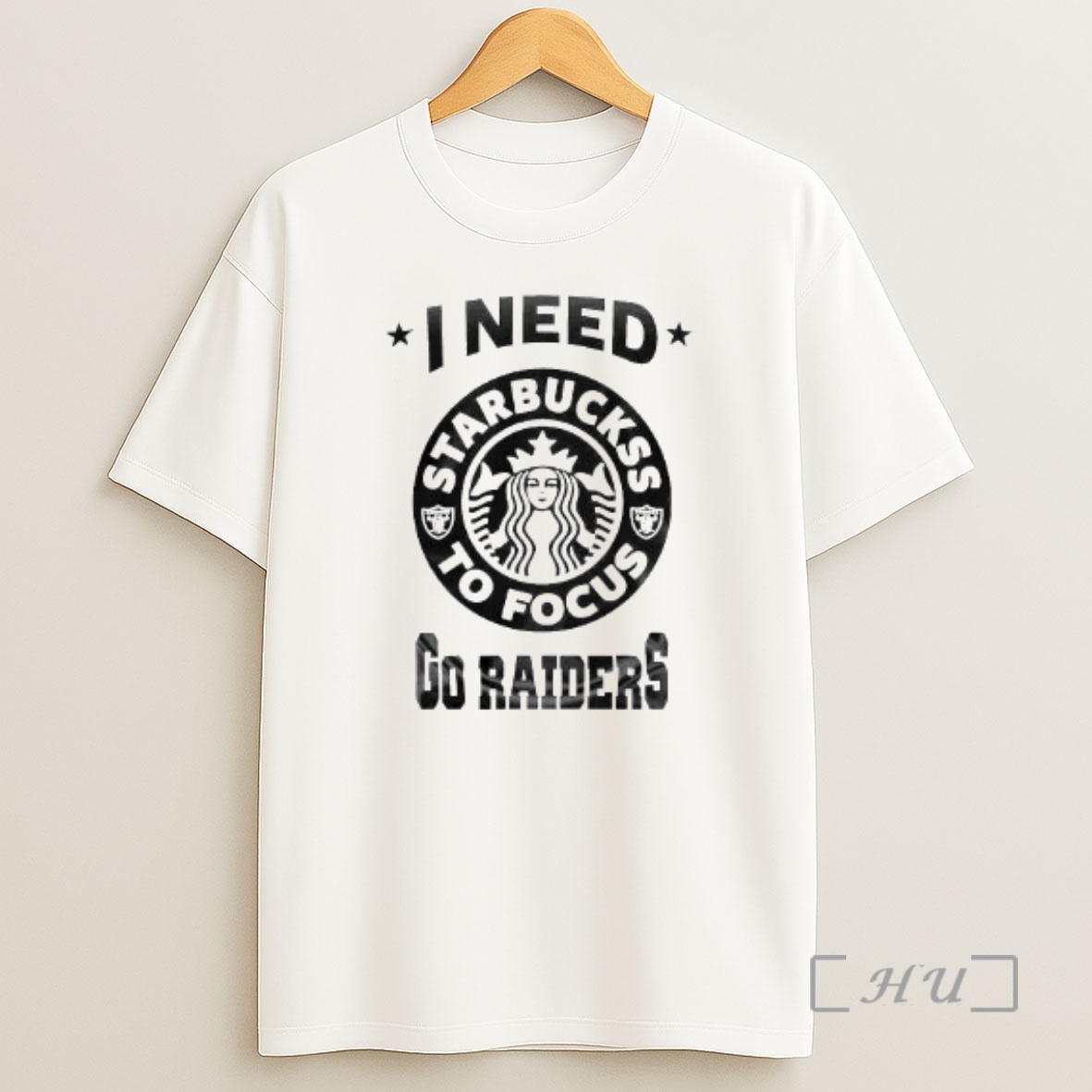 Officials Las Vegas Raiders I Needs Starbucks To Focus 2025 Nfl Touchdown Circle White Premium Shirt Sweatshirt Tee