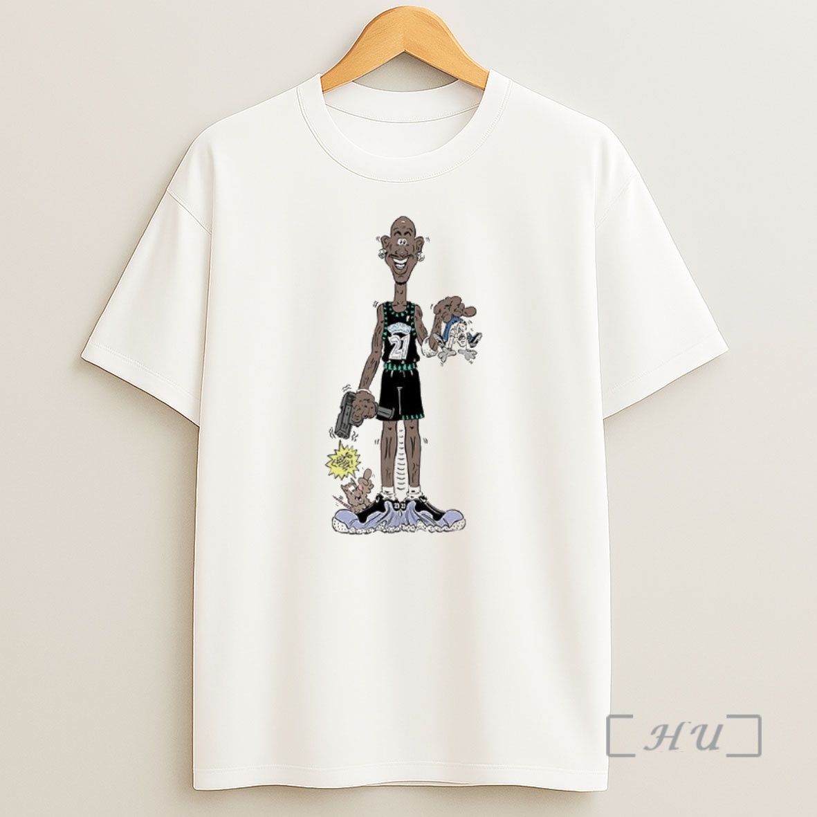 Officials Latrell Sprewell Nba Number 21 Caricature Premium Shirt Sweatshirt Tee