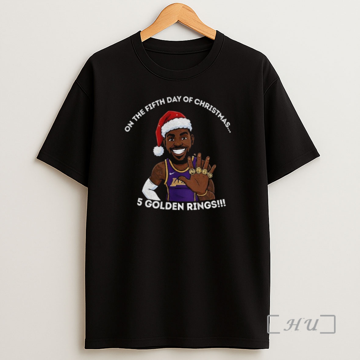 Officials Lebron James 5 Golden Rings On The Fifth Day Of Christmas Shirt Sweatshirt Tee