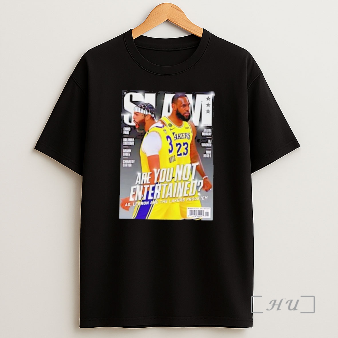 Officials Lebron James Anthony Davis Lakers Are You Not Entertained Slam Cover Nba Basketball Shirt Sweatshirt Tee